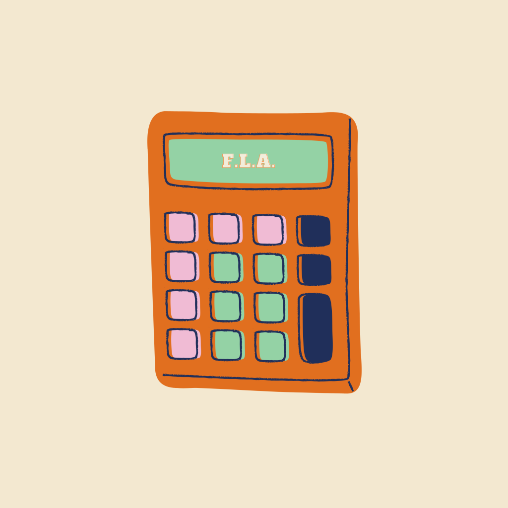 Calculator with FLA in display